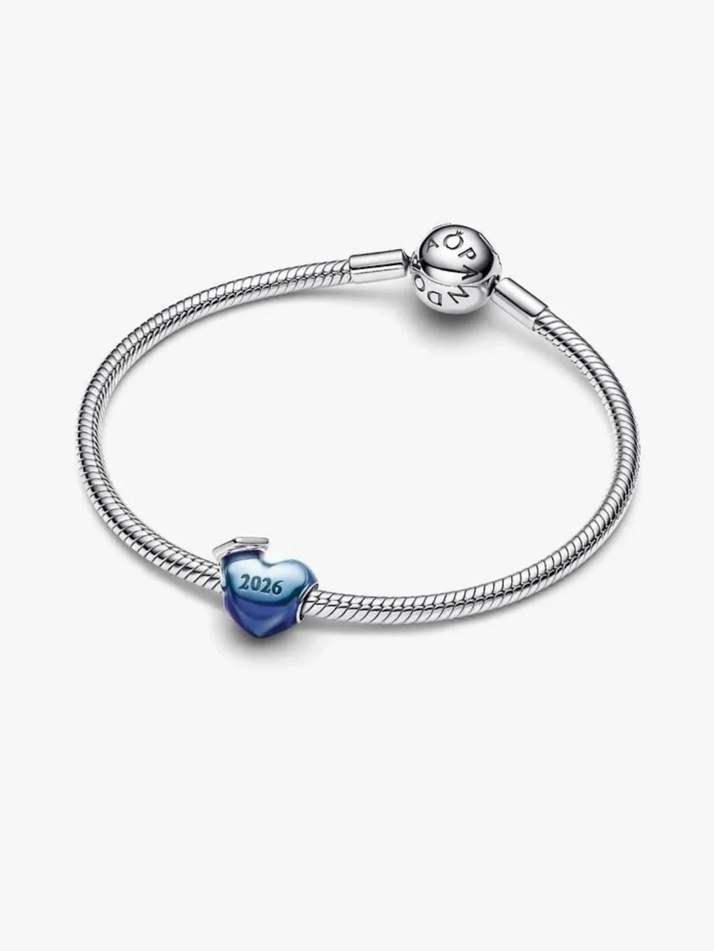 Pandora Sterling Bracelet with Blue Heart 2026 Charm